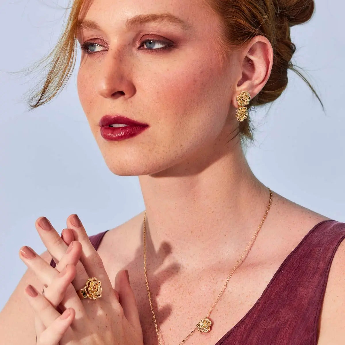 Brinco Flores Lisa | Ouro 18k