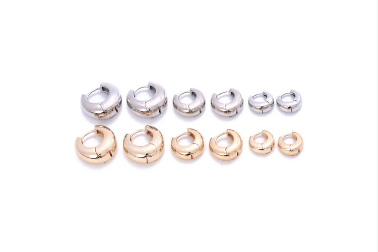 Brinco Argola Bold Trio, Kit 3 Tamanhos | Banho de Ouro 18k