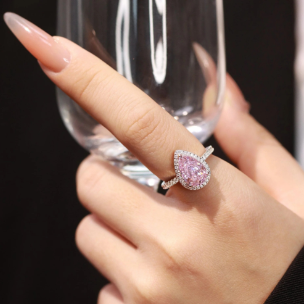 Anel Gota Moissanite | Prata 925