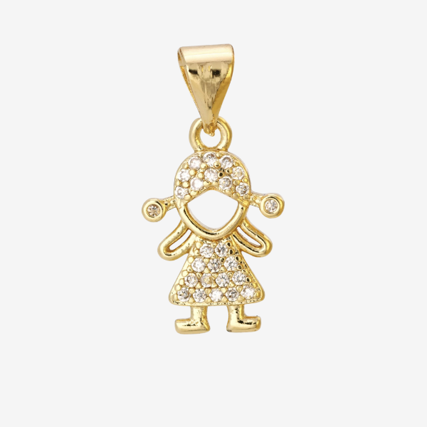 Pingente Menina – Zircônia Premium