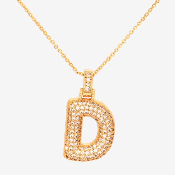 Colar Iniciais Cravejadas | Ouro 18k