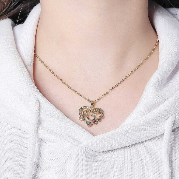 Colar Coração Mãe | Ouro 18k