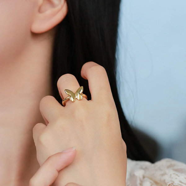 Anel Borboleta | Ouro 18k