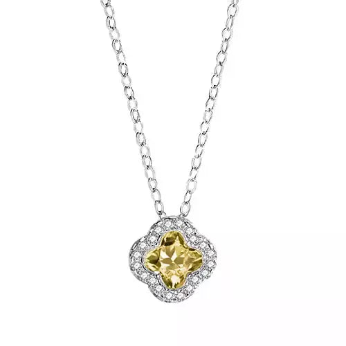Colar Trevo Yellow | Prata 925