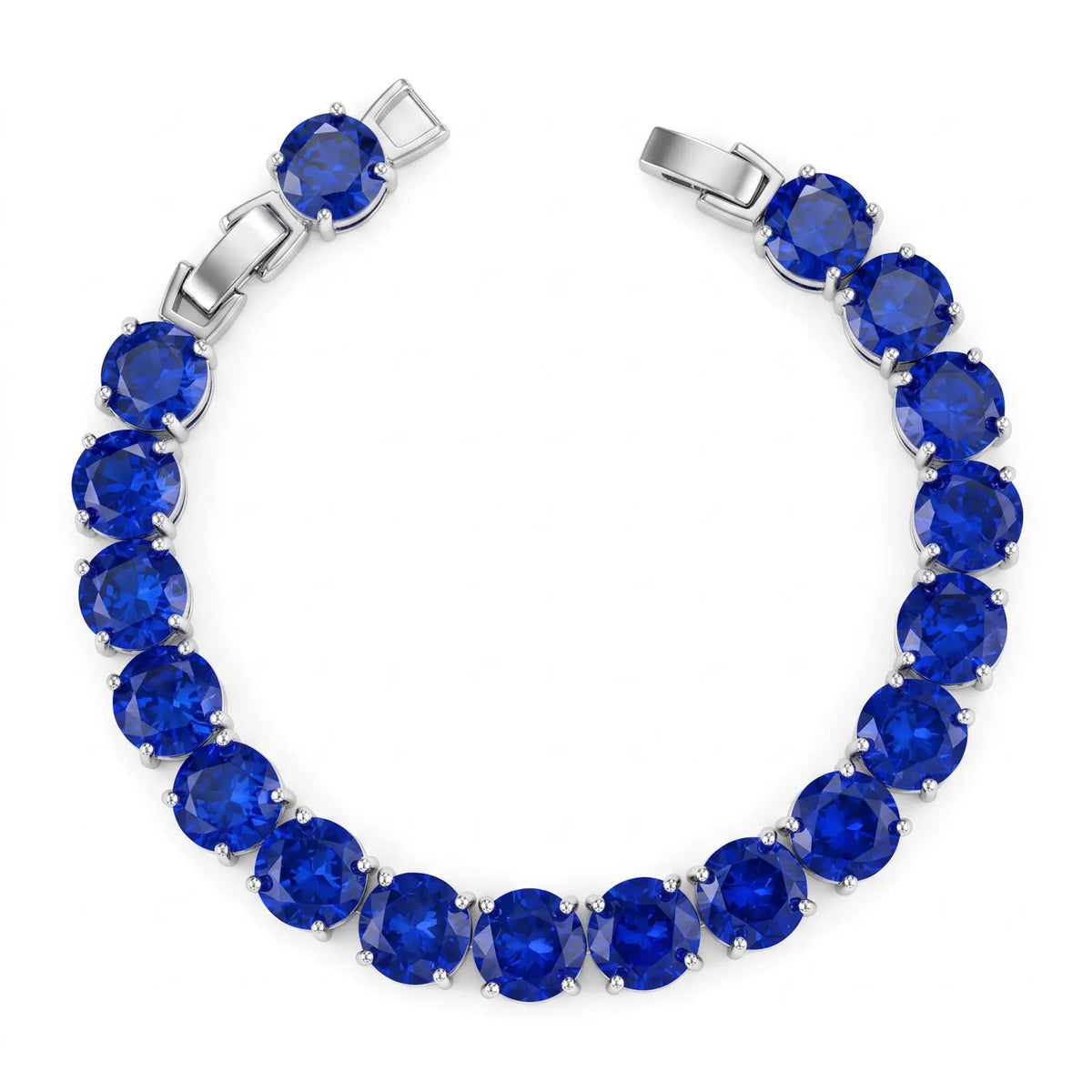 Pulseira Riviera Safira Azul Luxo