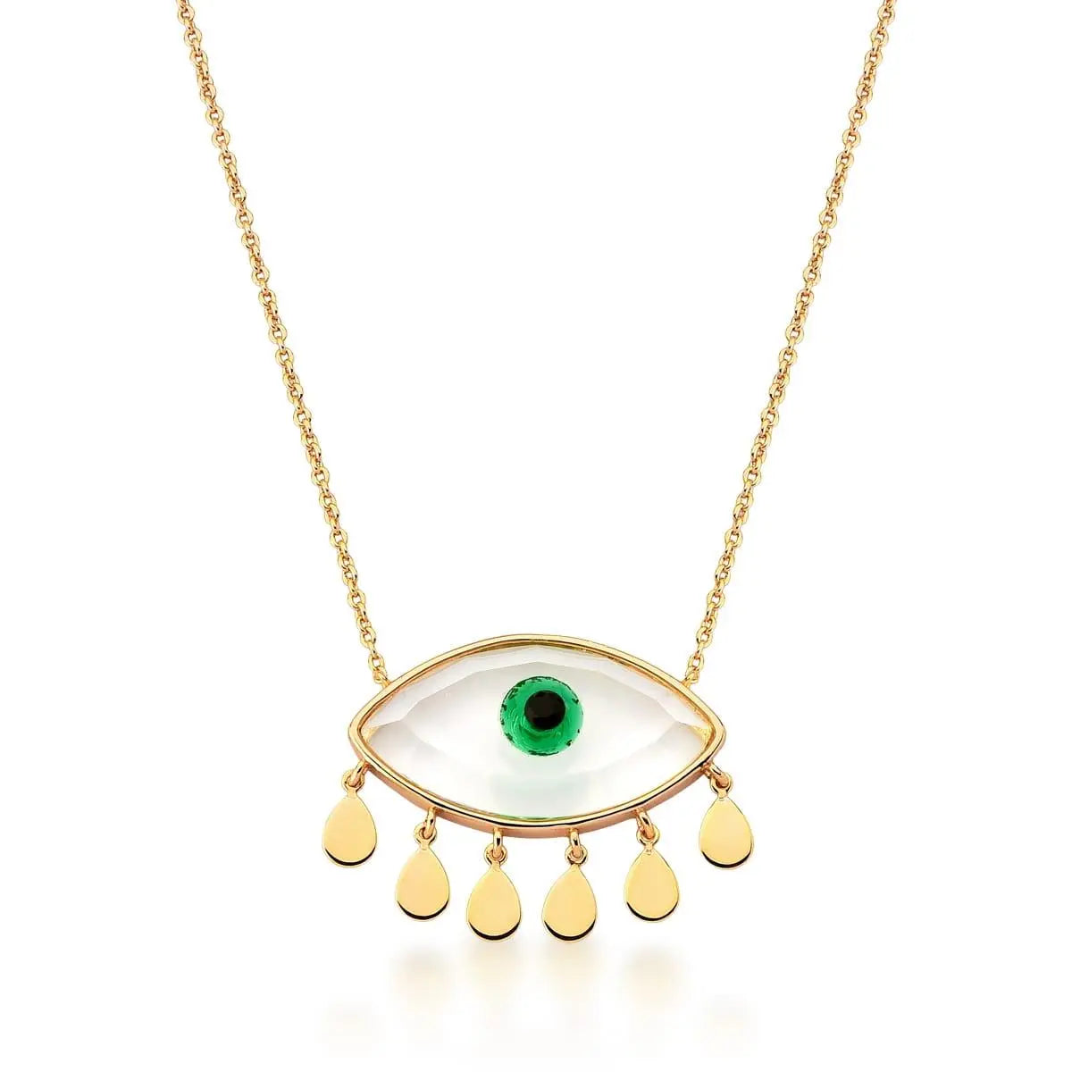 Colar Pingente Olho Grego | Ouro 18k