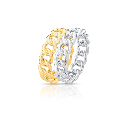 ANEL DUPLO COM ELOS GROUMET VAZADO