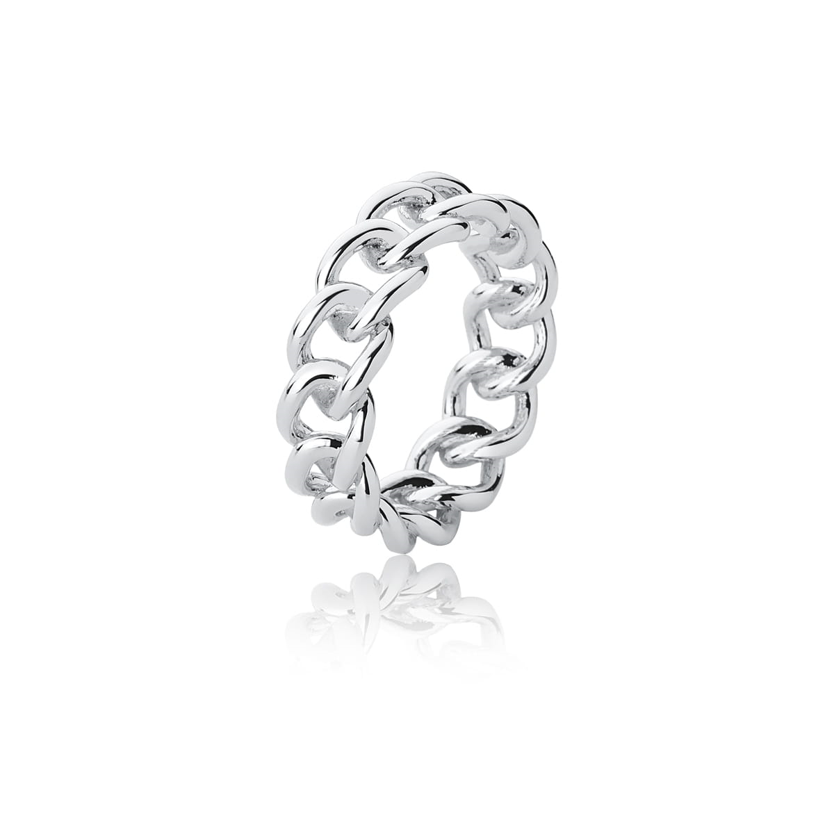 Anel Duplo Elos Groumet Vazado | Ouro 18k