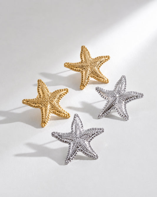 Brinco Estrela do Mar | Banho de Ouro 18k