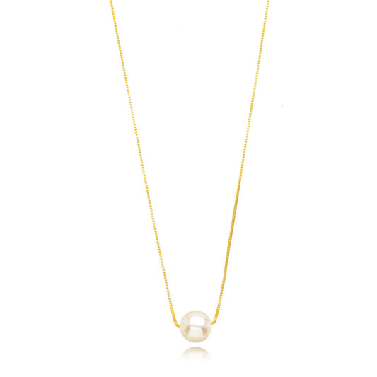 Colar Pérola | Banho Dourado