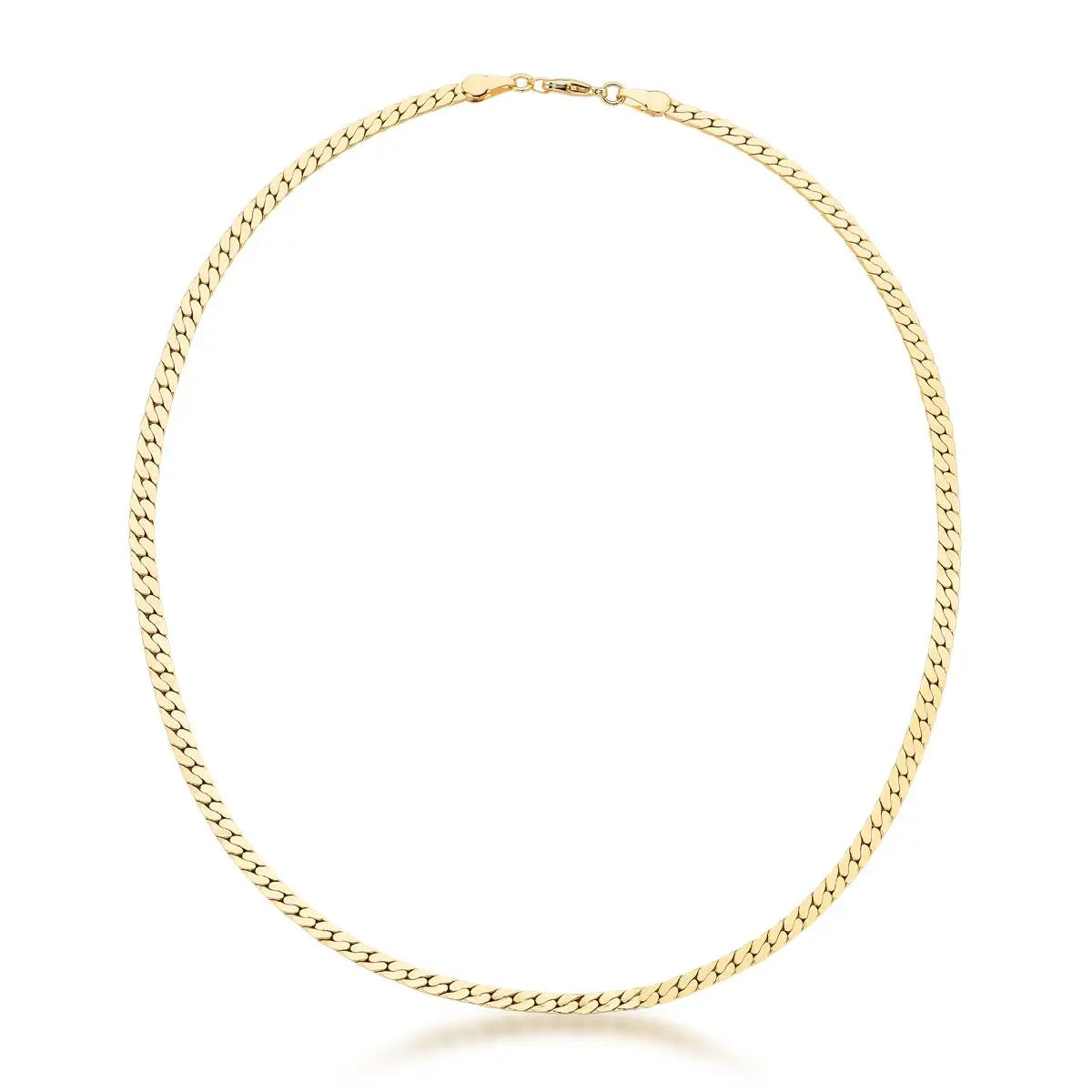 Colar Malha Laminada Lisa | Ouro 18k