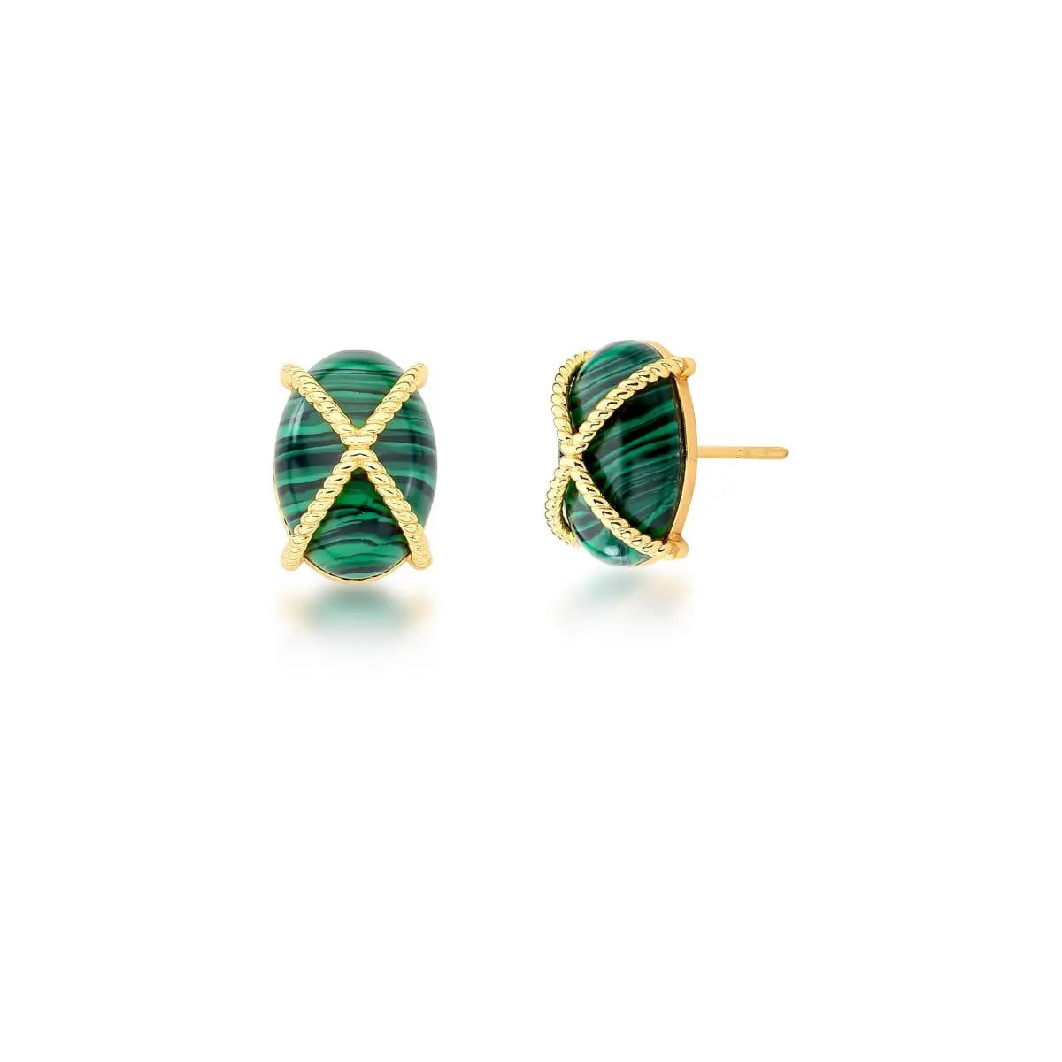 Conjunto Cristais Ovais Completo | Ouro 18k