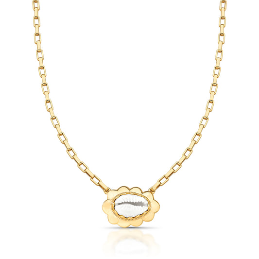 Colar Pingente Oval Búzios | Ouro 18k