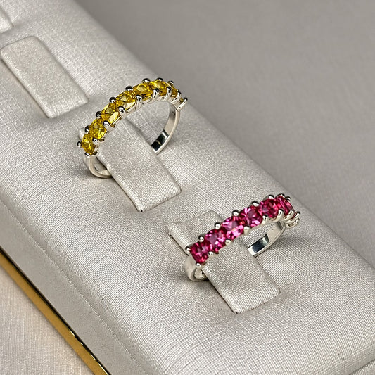 Anel Princesa Rosa e Amarelo