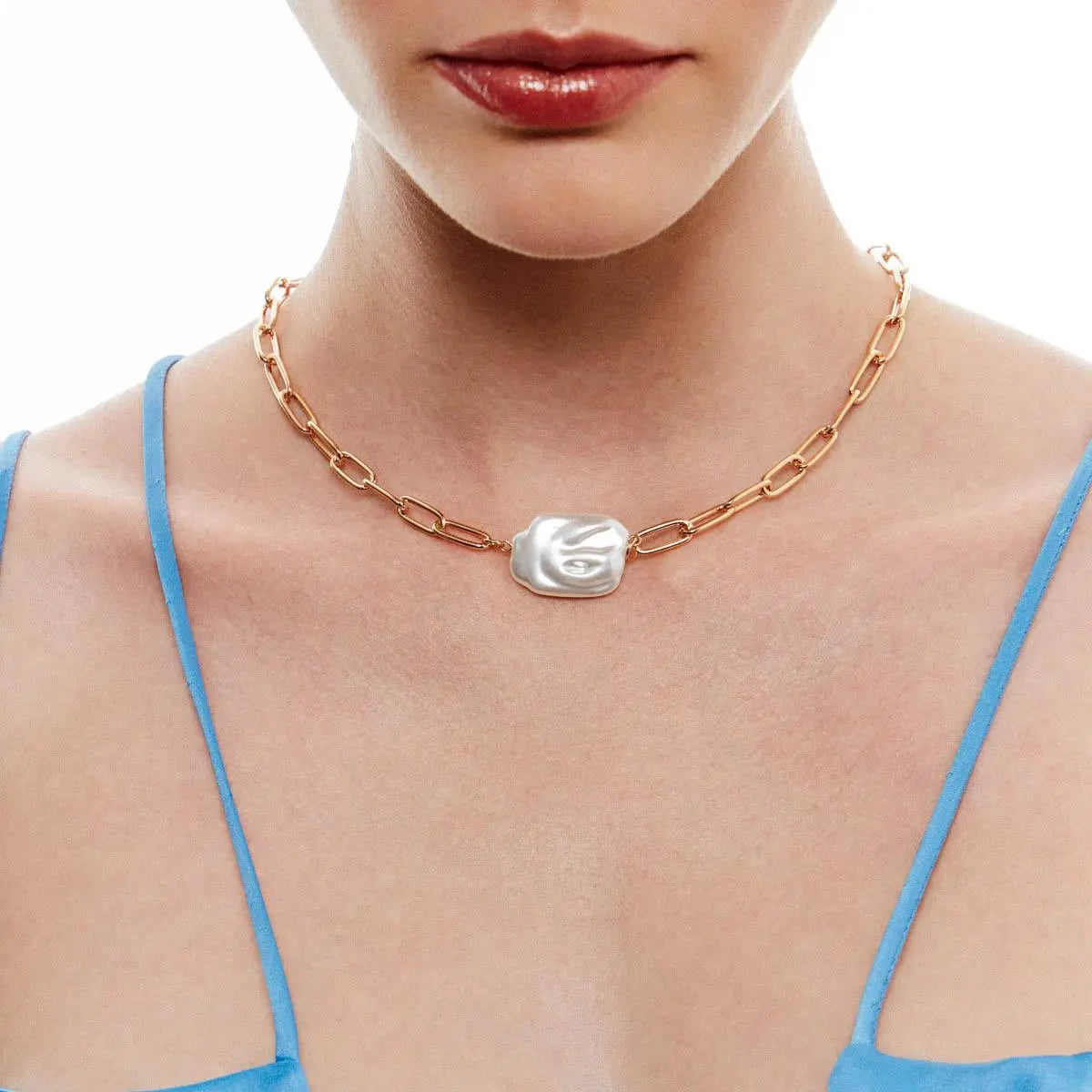 Conjunto Pérola Retangular | Ouro 18k
