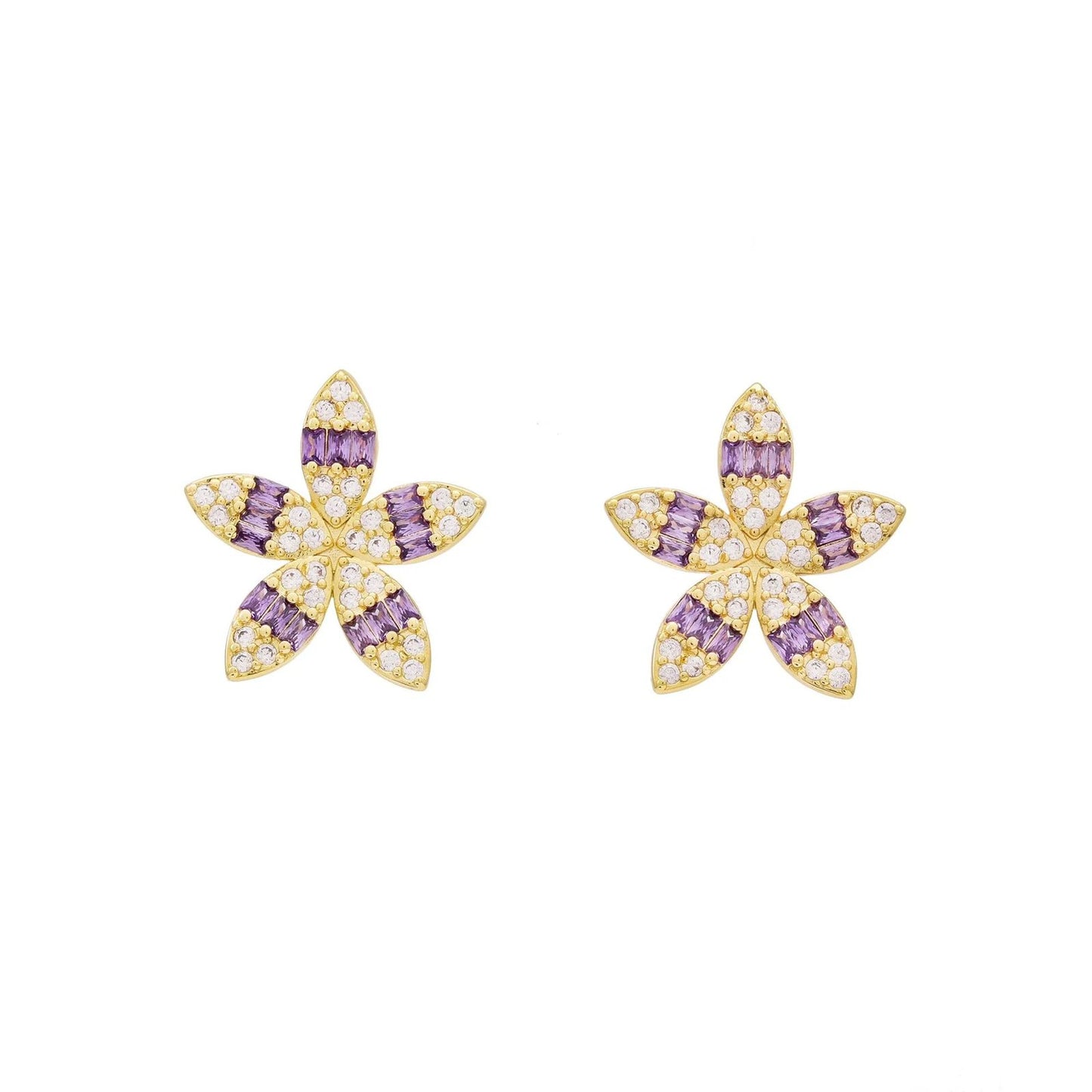 Brinco Flor Rapunzel | Banho Dourado