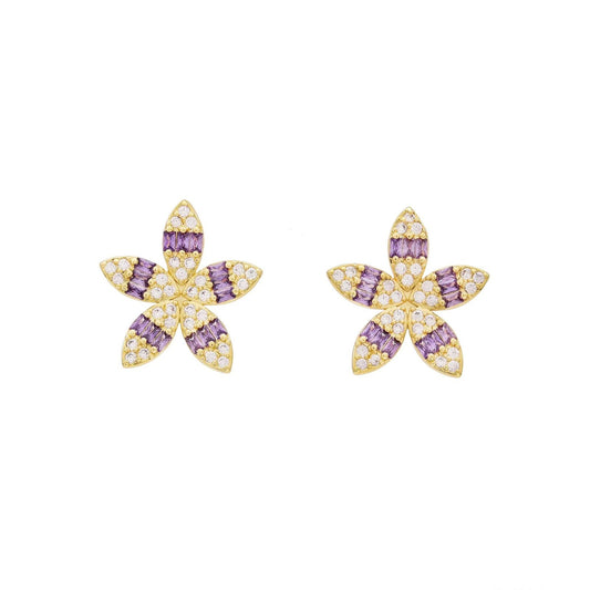 Brinco Flor Rapunzel | Banho Dourado