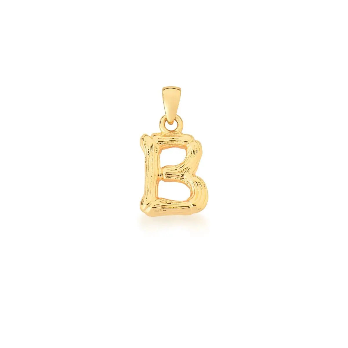 Pingente Letra Liso e Trabalhado | Ouro 18k