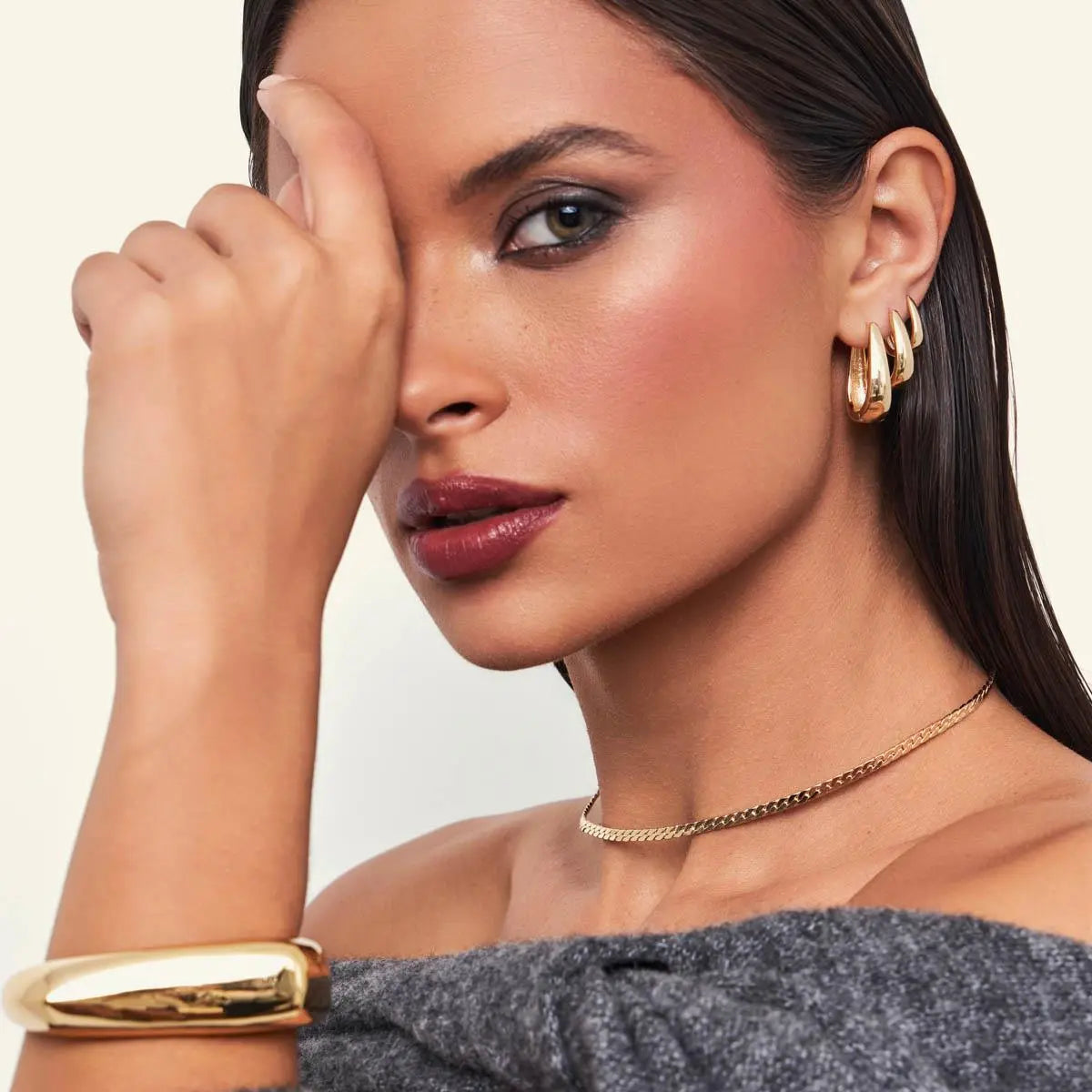 Colar Malha Laminada Lisa | Ouro 18k