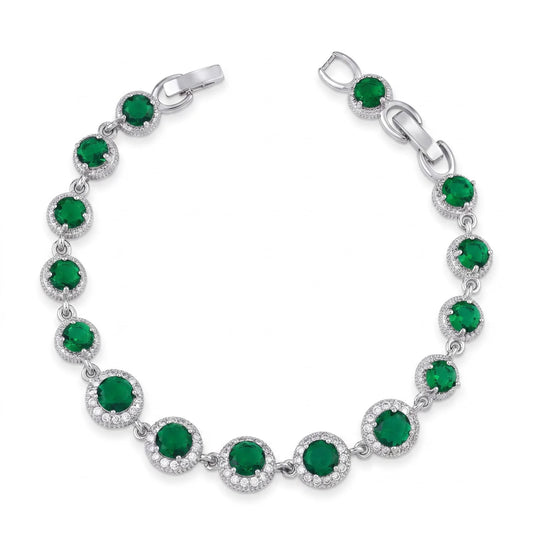 Pulseira Riviera Esmeralda Imperial | Banho de Ouro 18k