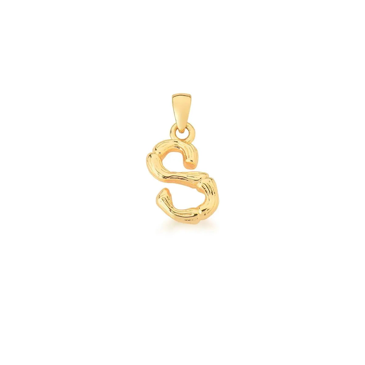 Pingente Letra Liso e Trabalhado | Ouro 18k