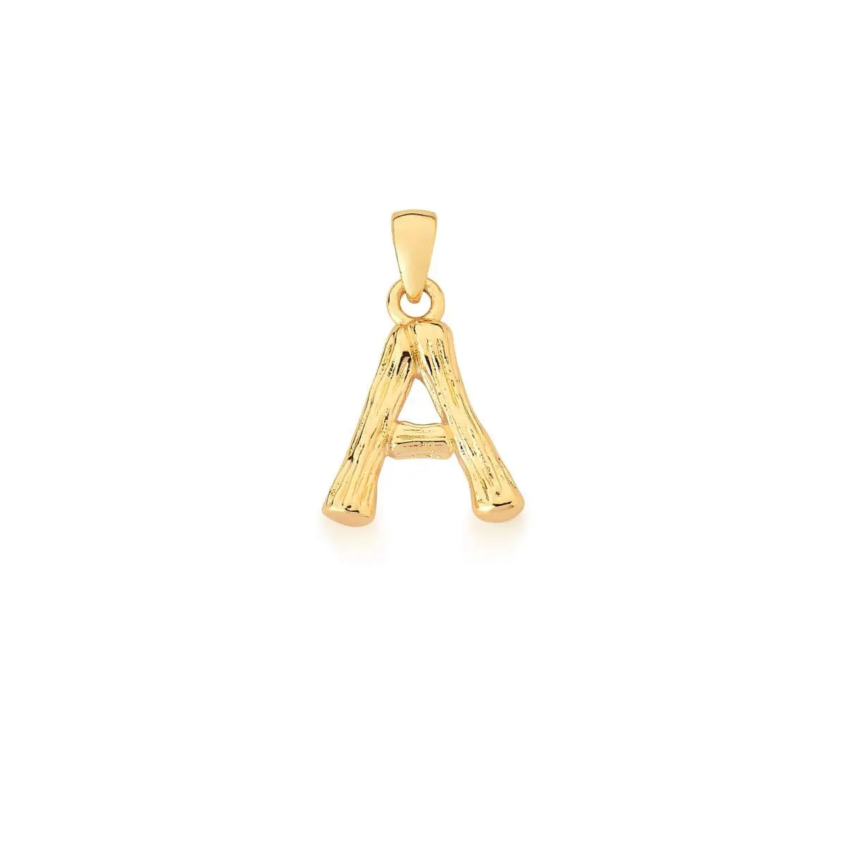 Pingente Letra Liso e Trabalhado | Ouro 18k