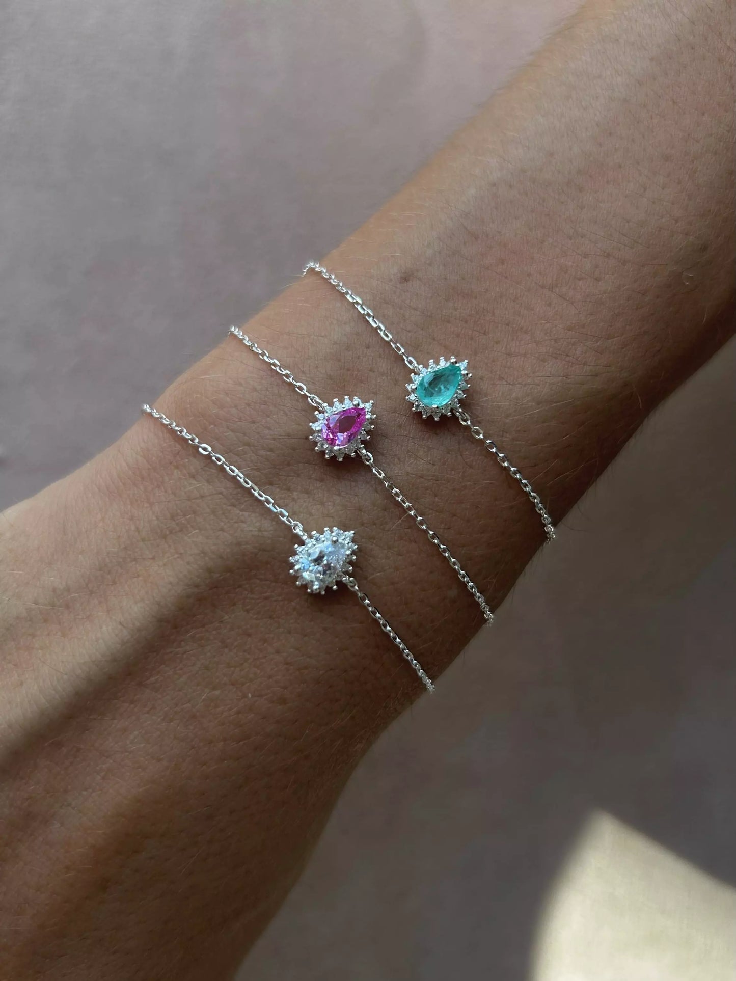 Pulseira Gota Turmalina | Prata 925
