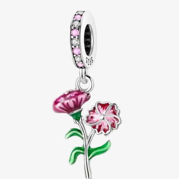 Berloque Flor Cravo | Prata 925