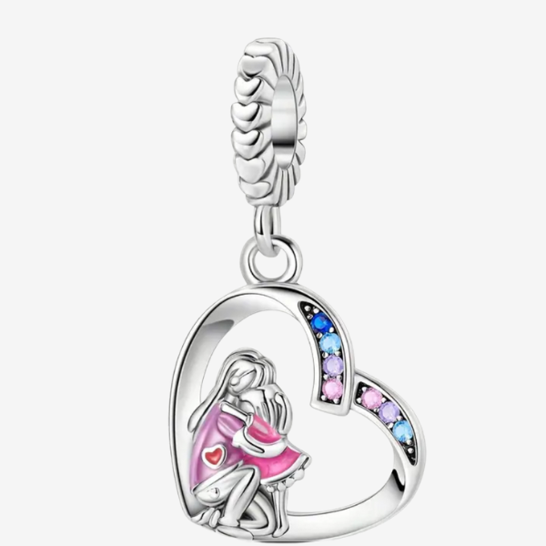 Berloque Coração Mãe e Filha