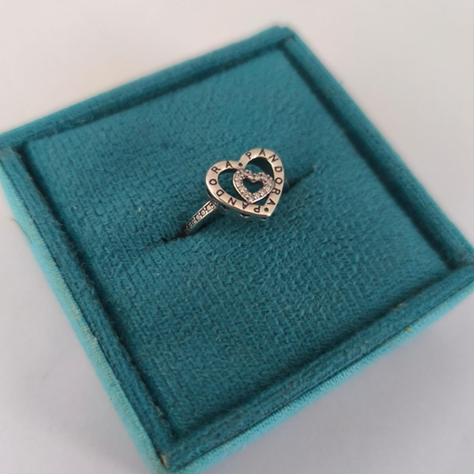 Anel Coração em Prata 925