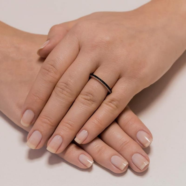 ANEL PRATA 925 ALIANÇA PAVÊ BLACK