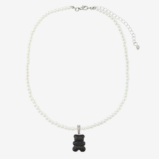 Colar Urso Pérola Negra
