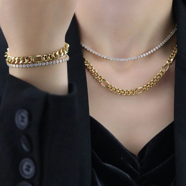 Colar Duplo Luxo | Ouro 18k