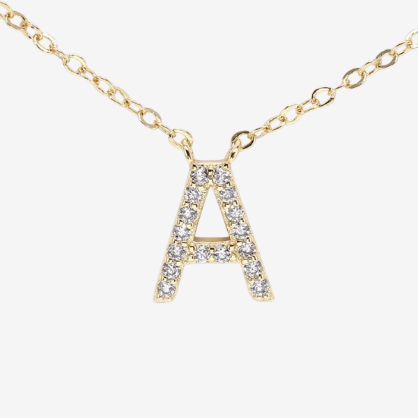 Colar Pingente Letra "A" | Ouro 18k