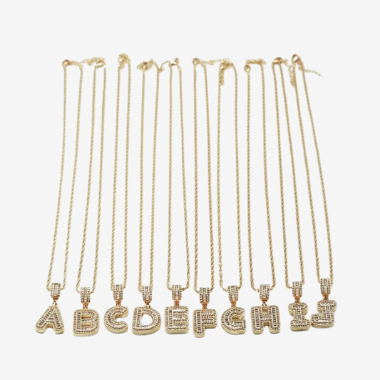 Colar Pingente Letra Grande | Ouro 18k
