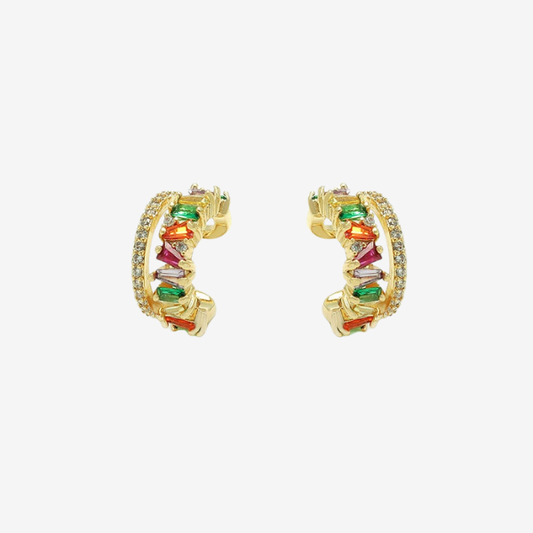 Brinco Piercing Fake Vidrilhos | Ouro 18k