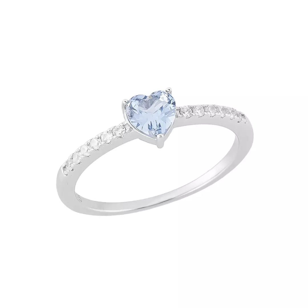 ANEL coracao aquamarine prata 925