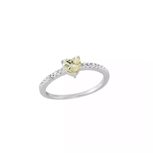 ANEL coracao yellow prata 925