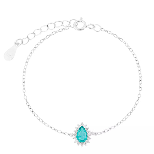 Pulseira Gota Turmalina | Prata 925