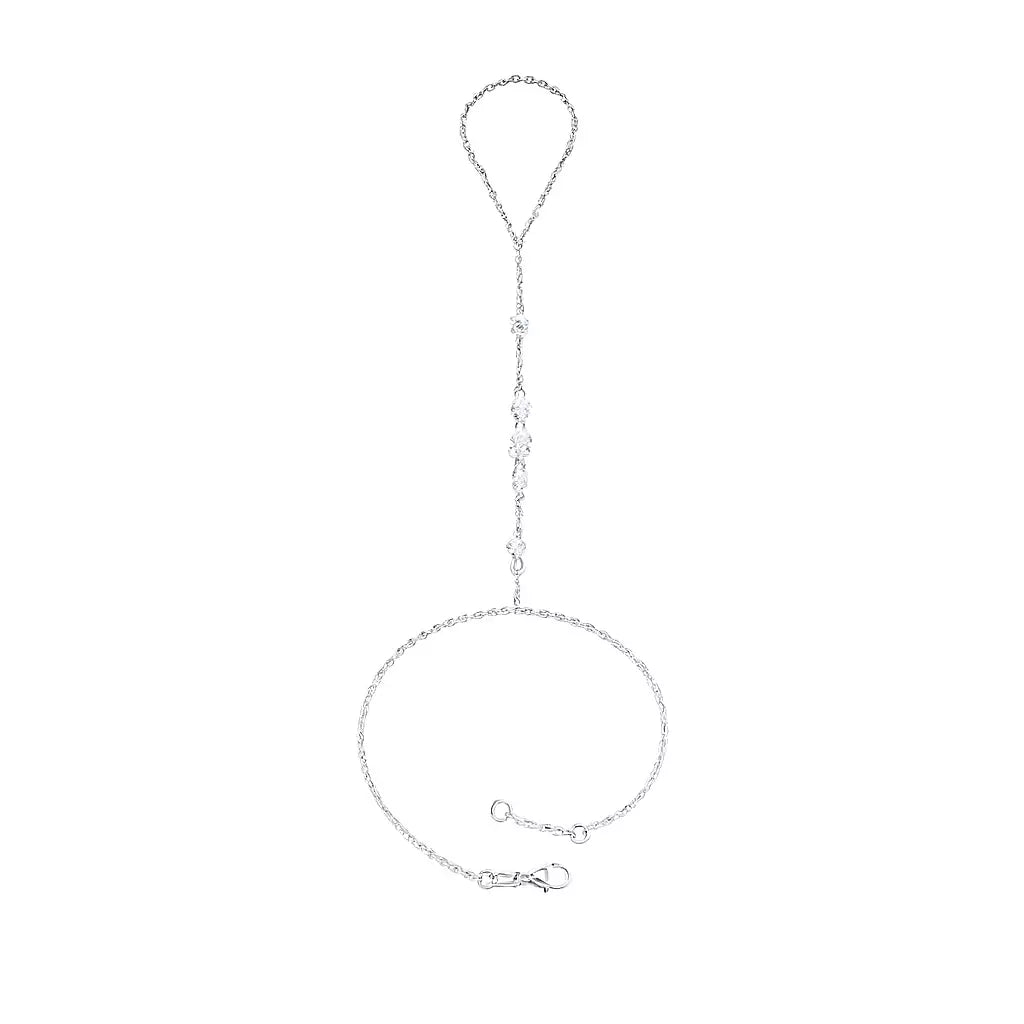 Pulseira Hand Chain Shine | Prata 925