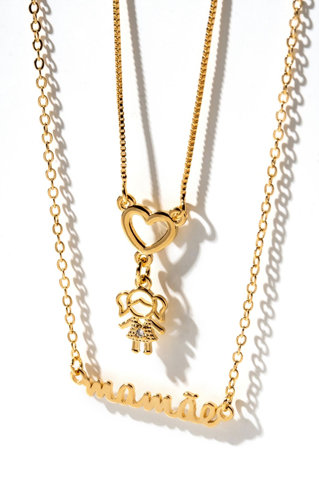 Colar 1 Filha | Banho de Ouro