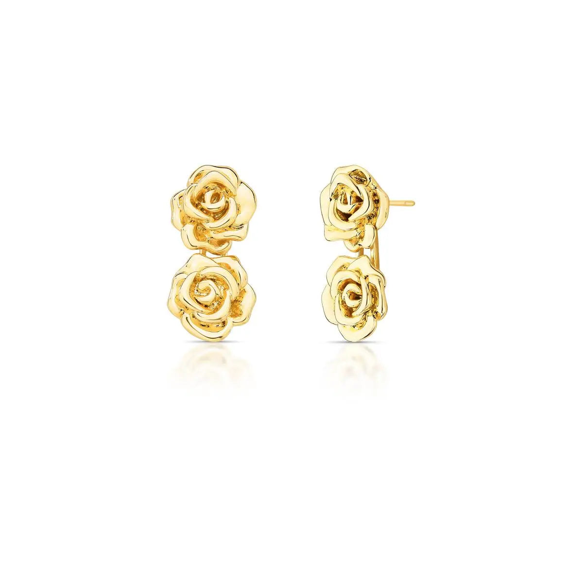 Brinco Flores Lisa | Ouro 18k