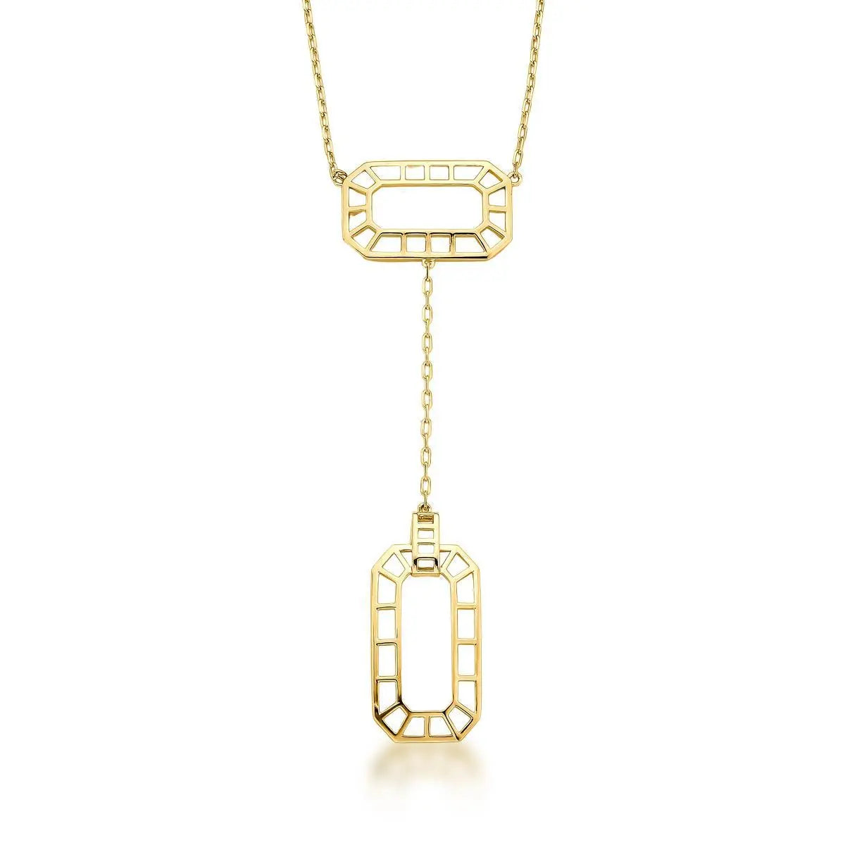 Choker Pingentes Retangulares Trabalhados | Ouro 18k