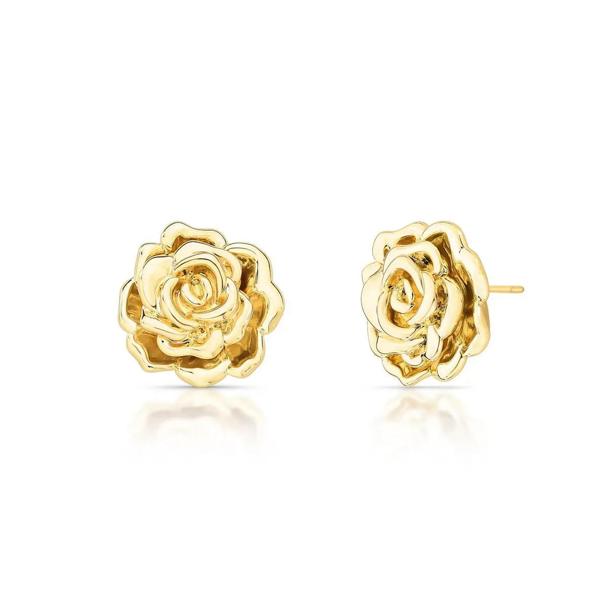Brinco Flor Lisa | Ouro 18k