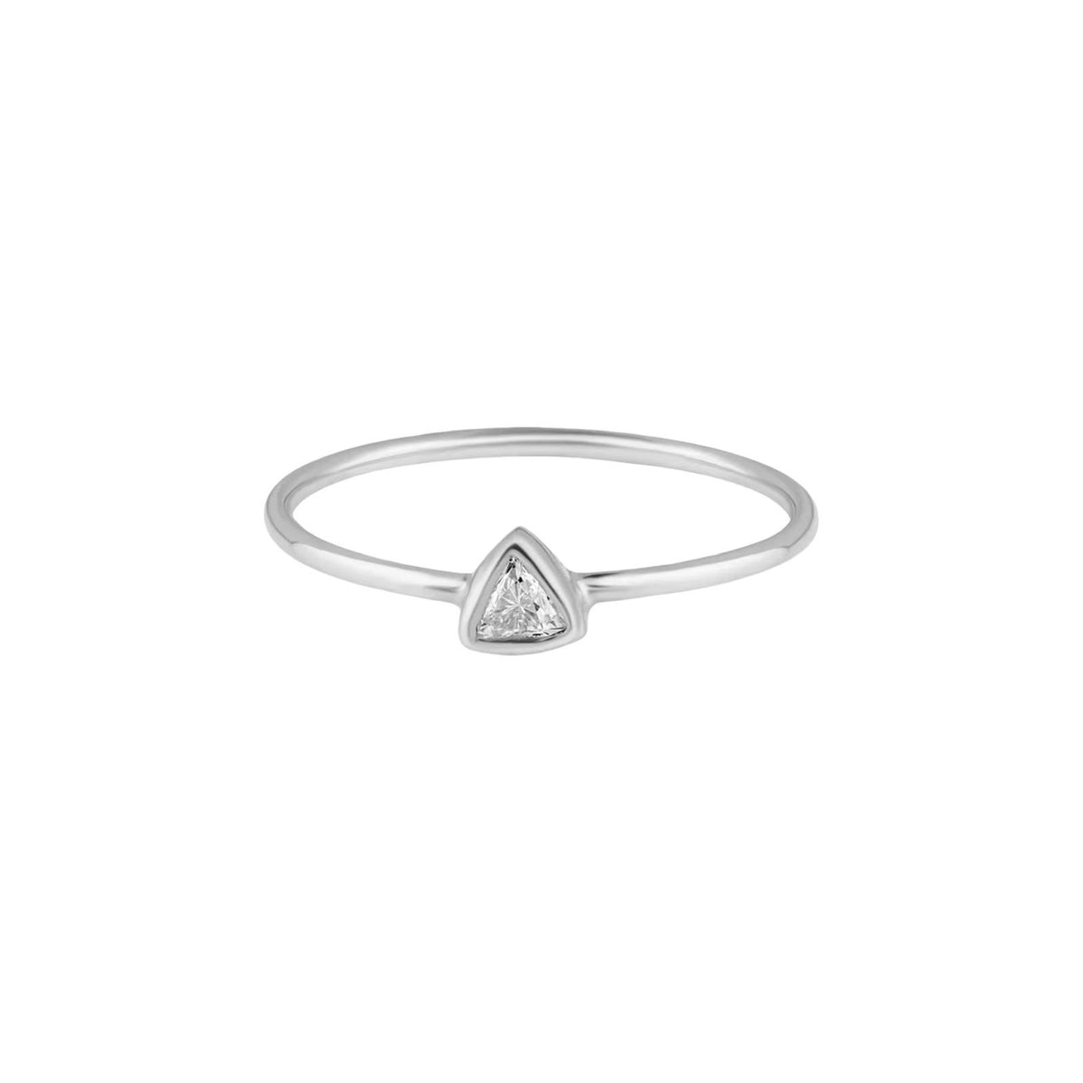 Anel Pedra Triângulo | Prata 925