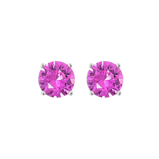 Brinco Ponto de Luz Pink | Prata 925