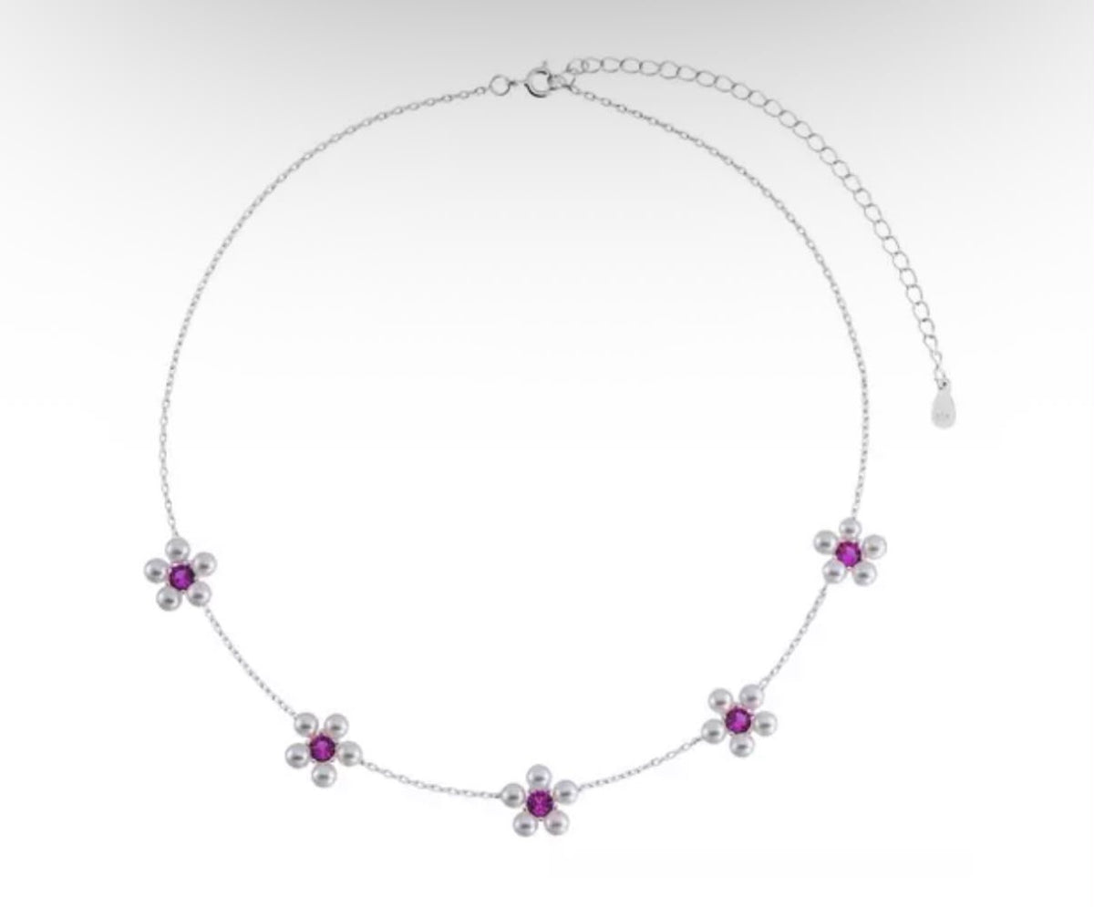 Choker Flowers | Prata 925