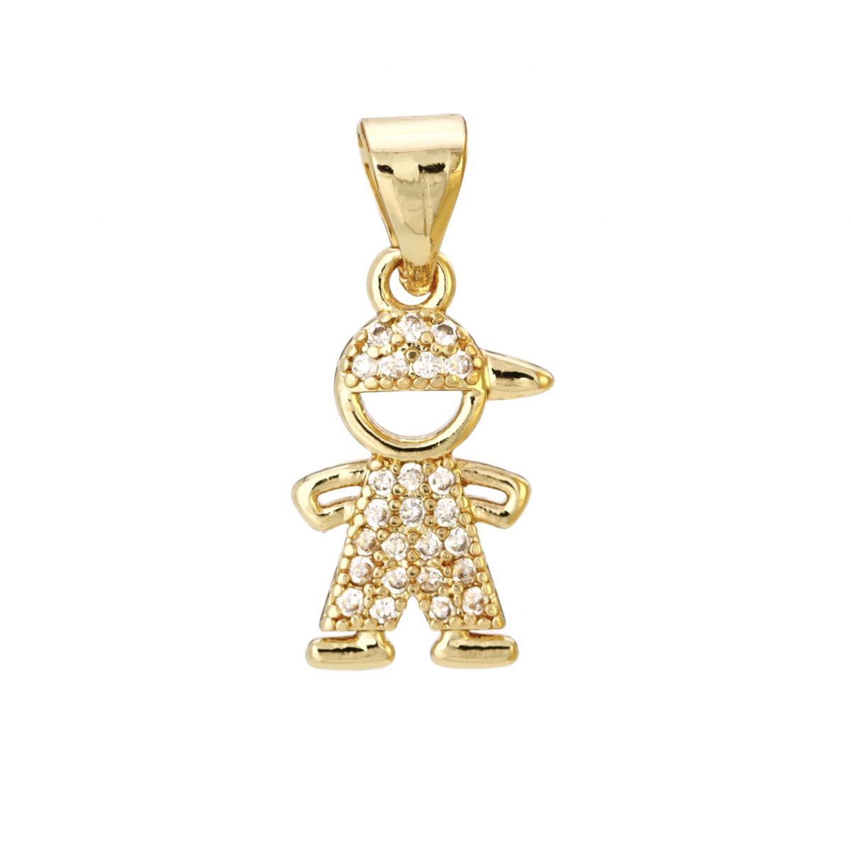 Pingente Menino e Menina – Zircônia Premium