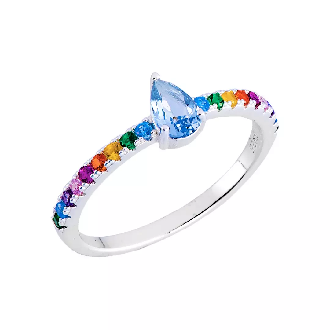 Anel Gota Azul