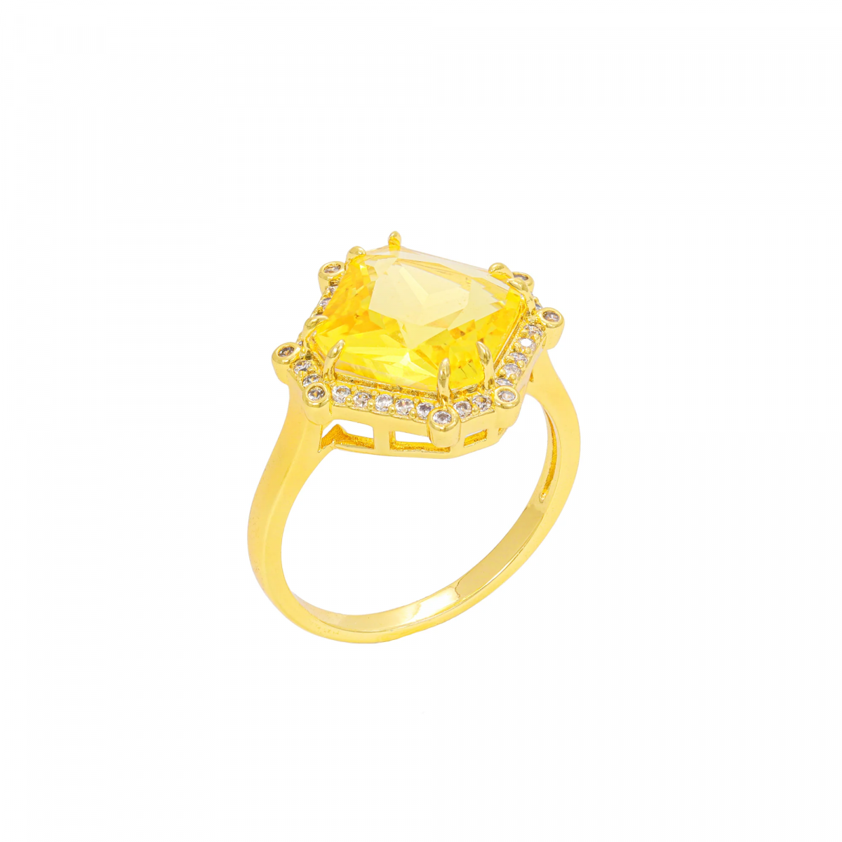 Conjunto Yellow – Colar e Anel com Zircônia Amarela - Imagem 3